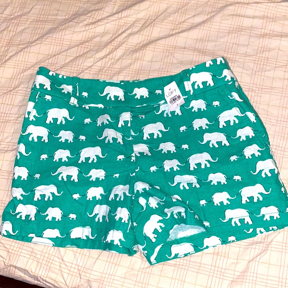 Loft Elephant print Shorts size 2